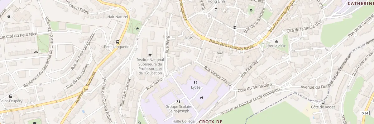 Plan du 8 Rue Sarrus à Rodez