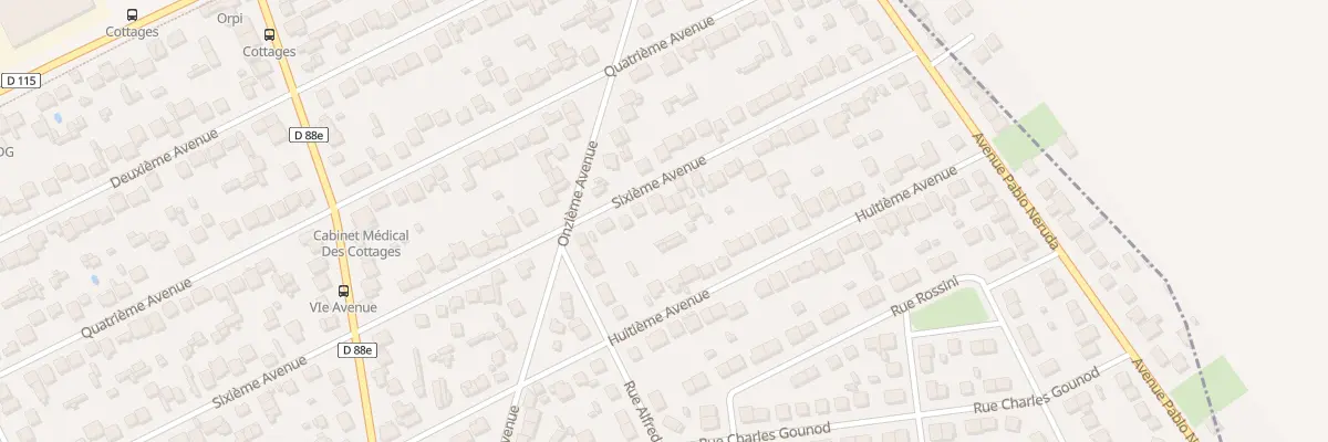 Plan du 74 Sixième Avenue à Tremblay-en-France