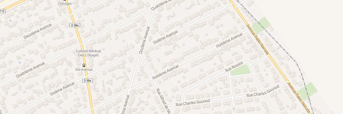 Plan du 89 Huitième Avenue à Tremblay-en-France