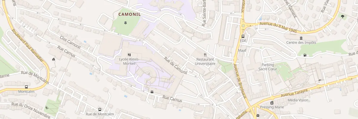 Plan du 22 Rue de Camonil à Rodez