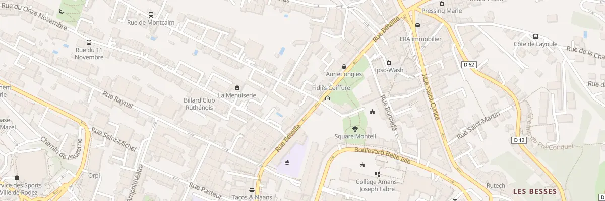 Plan du 1 Rue de Montcalm à Rodez