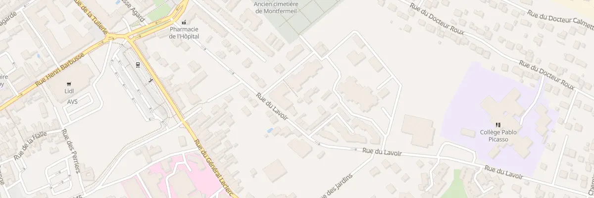 Plan du 39 Rue du Lavoir à Montfermeil