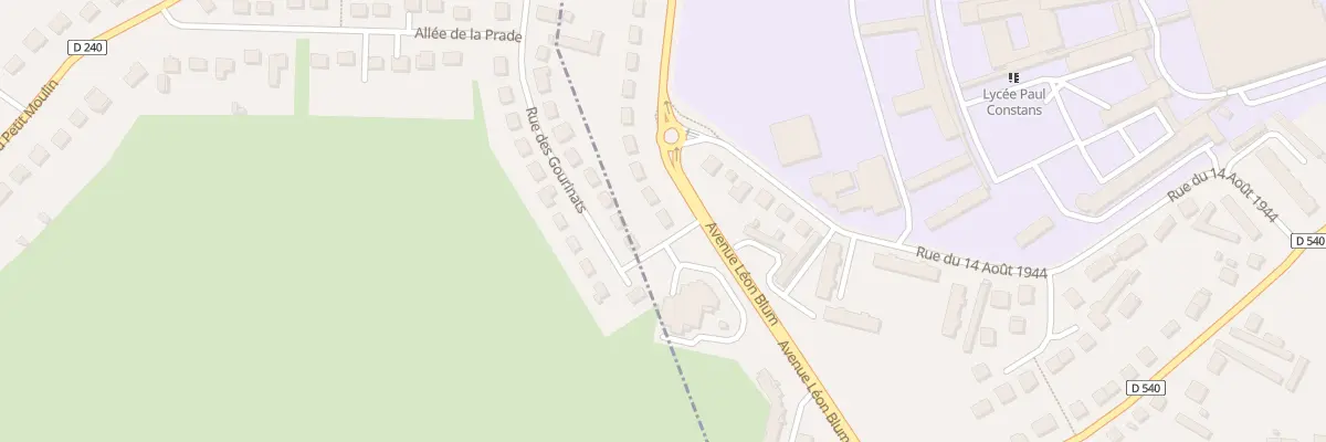 Plan du 9001 Rue des Gourinats à Montluçon