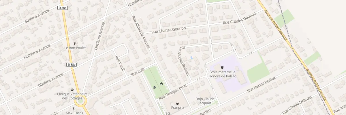 Plan du 11 Rue Boileau à Tremblay-en-France