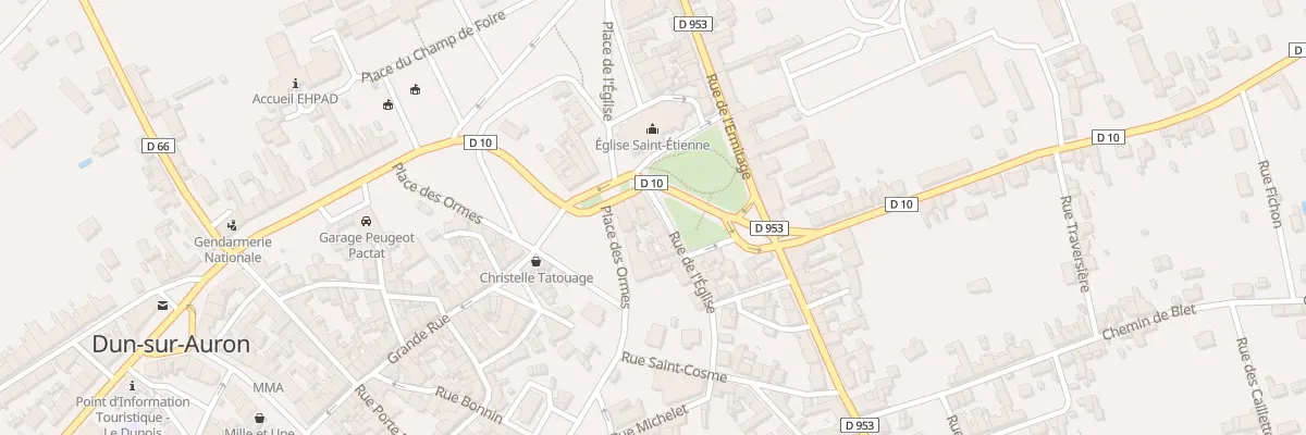 Plan du 4 Rue de l’Eglise à Dun-sur-Auron