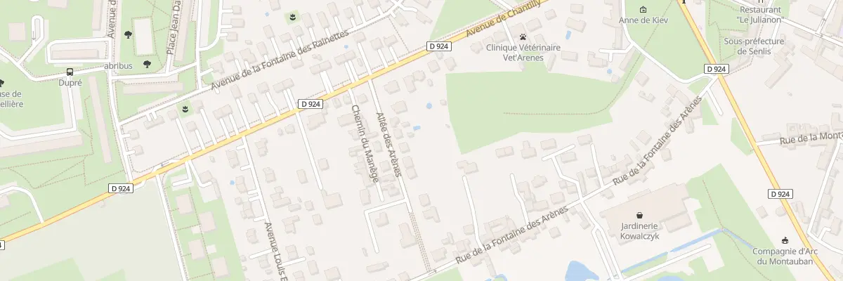 Plan du 7 All des Arenes à Senlis