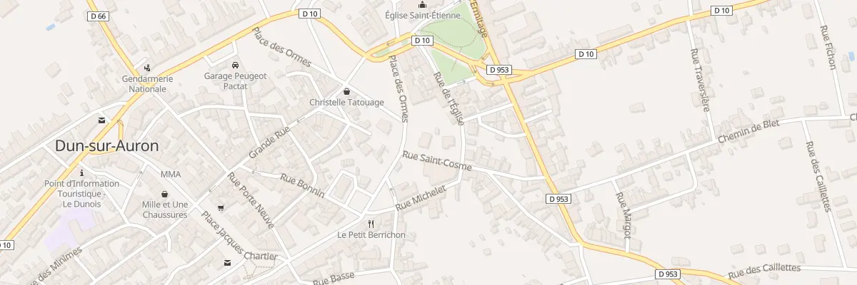 Plan du 2 Pl des Ormes à Dun-sur-Auron
