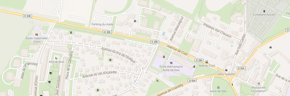 Plan du 7 Av de Creil à Senlis