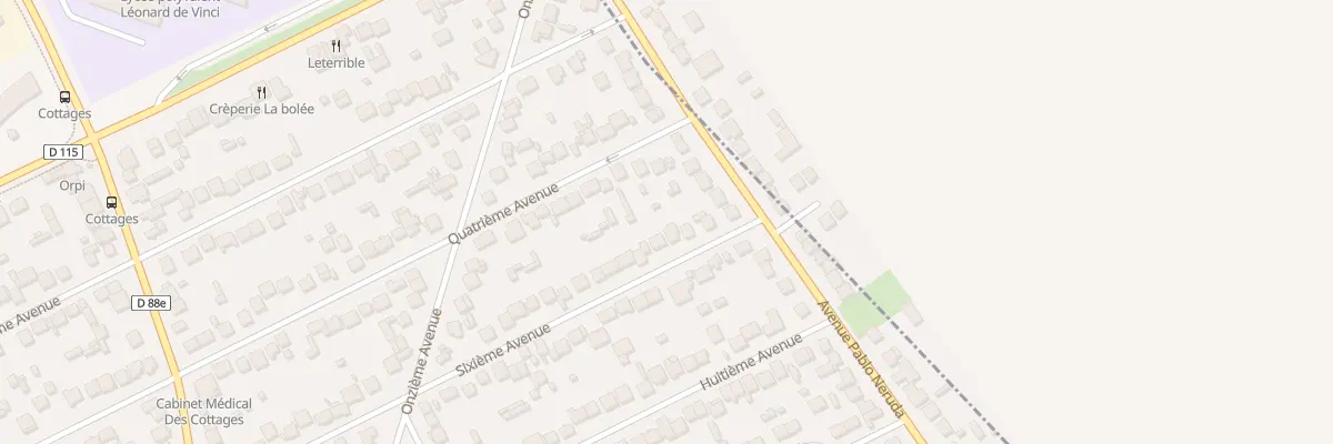 Plan du 83 Sixième Avenue à Tremblay-en-France