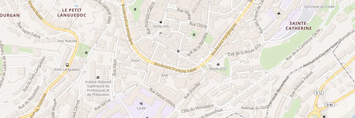 Plan du 1 Rue de la Banque à Rodez