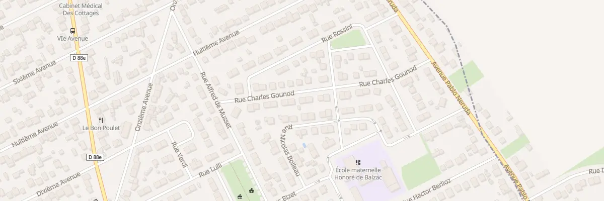 Plan du 14 Rue Charles Gounod à Tremblay-en-France