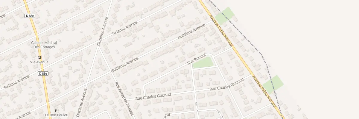 Plan du 25 Rue Rossini à Tremblay-en-France