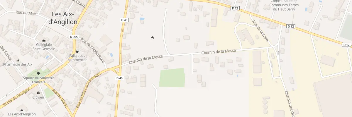 Plan du 6 Che de la Messe aux Aix-d’Angillon