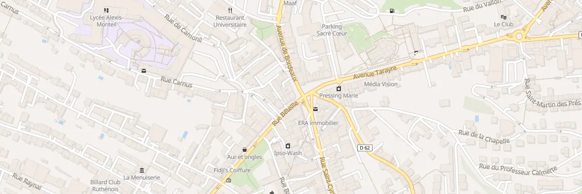 Plan du 89 Rue Béteille à Rodez