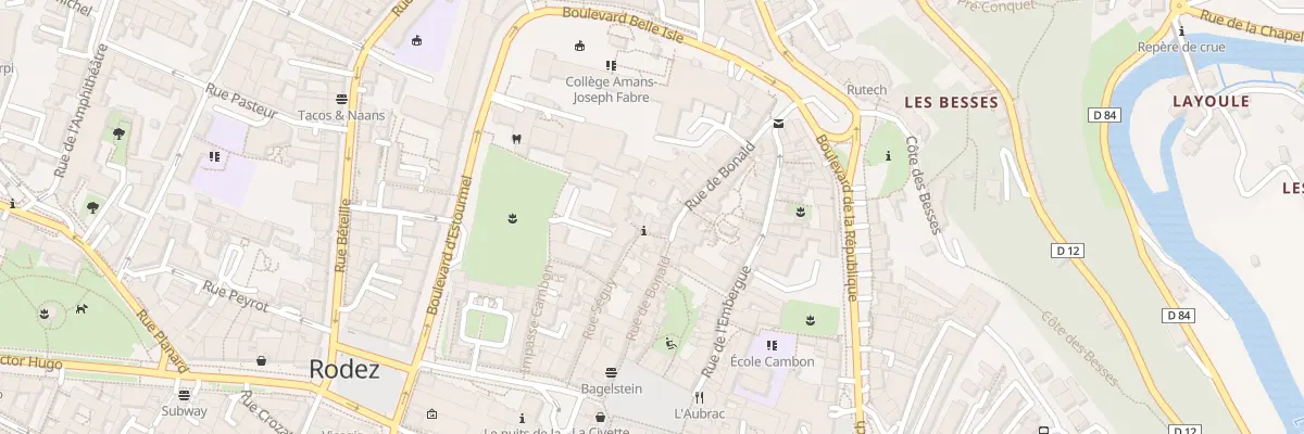 Plan du 5 Rue Saint Vincent à Rodez