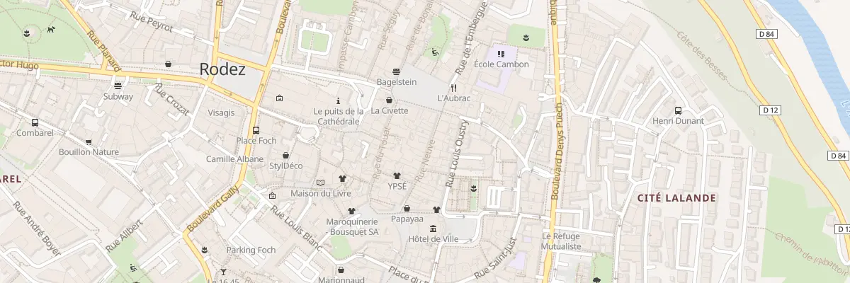 Plan du 23 Rue Neuve à Rodez