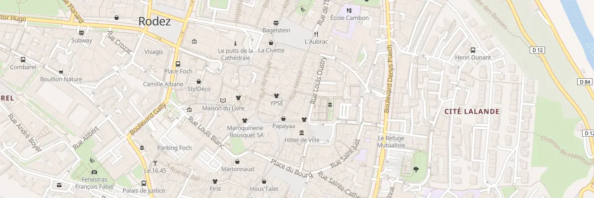 Plan du 10 Rue Neuve à Rodez