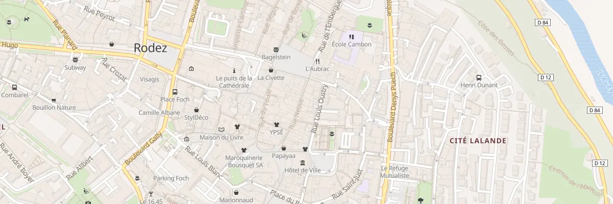 Plan du 18 Rue Neuve à Rodez