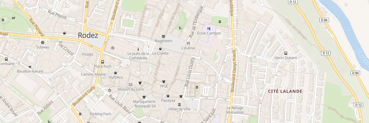 Plan du 22 Rue Neuve à Rodez