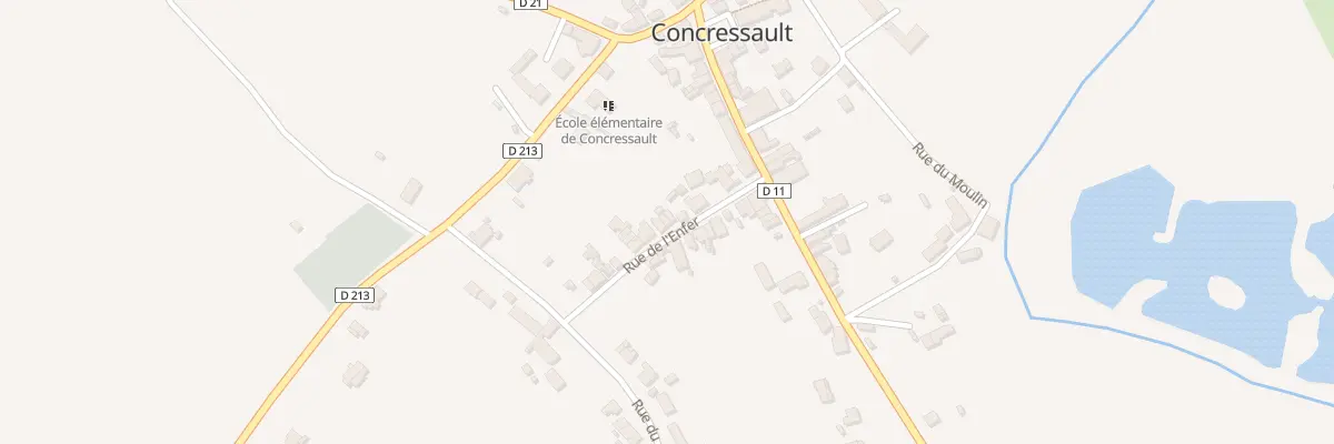 Plan de la Rue de l’Enfer à Concressault