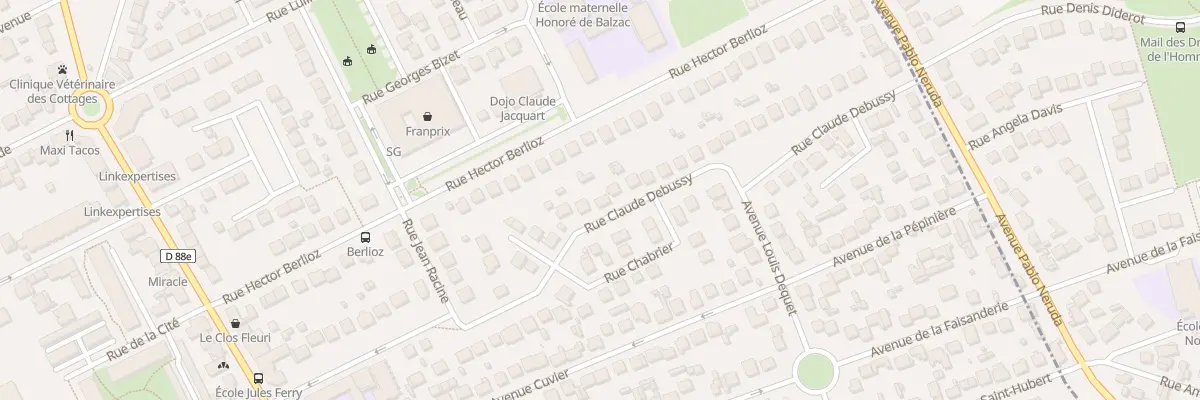 Plan du 29 Rue Claude Debussy à Tremblay-en-France