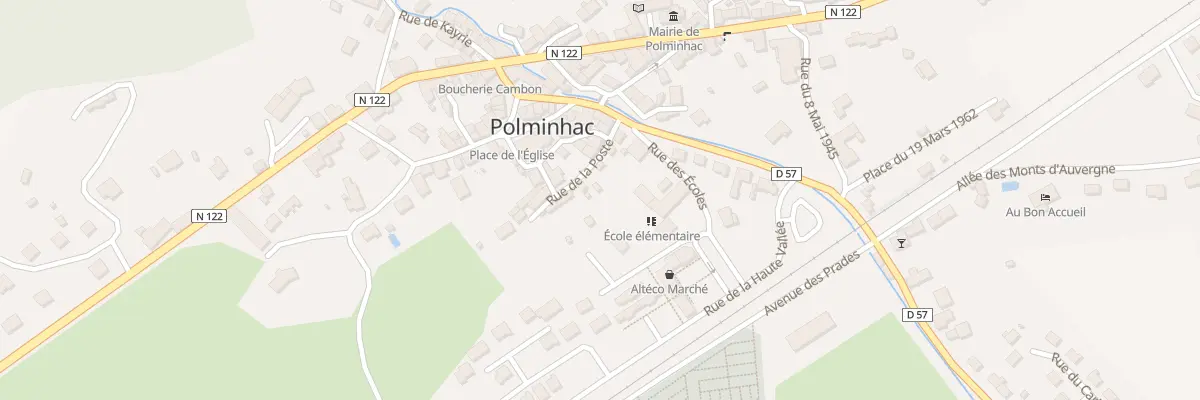Plan du 6 Rue de la Poste à Polminhac