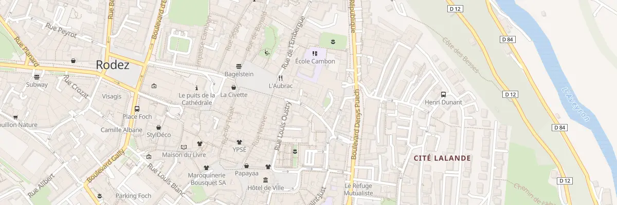 Plan du 9 Rue Aristide Briand à Rodez