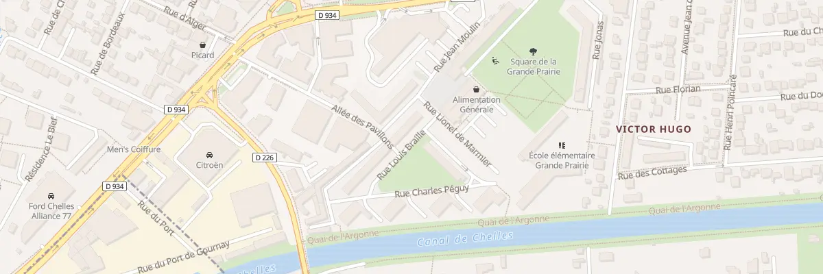 Plan du 7 All des Pavillons à Chelles