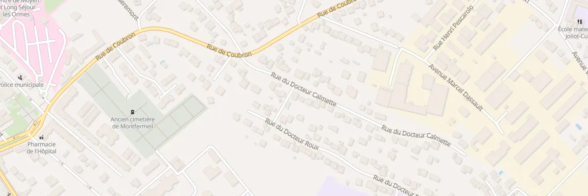 Plan du 1 Rue du Docteur Roux à Montfermeil