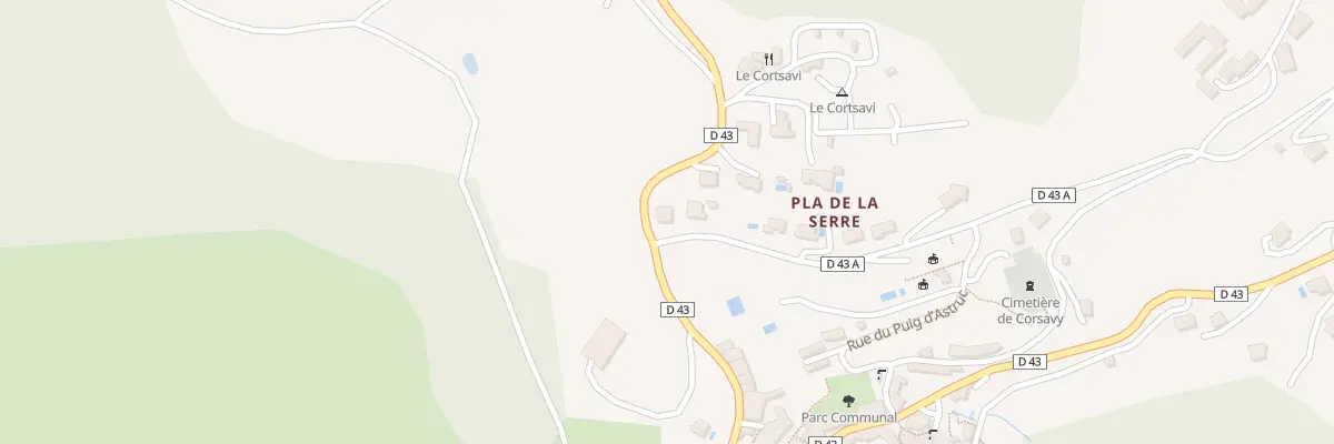 Plan du 1008 Pla de la Serre à Corsavy