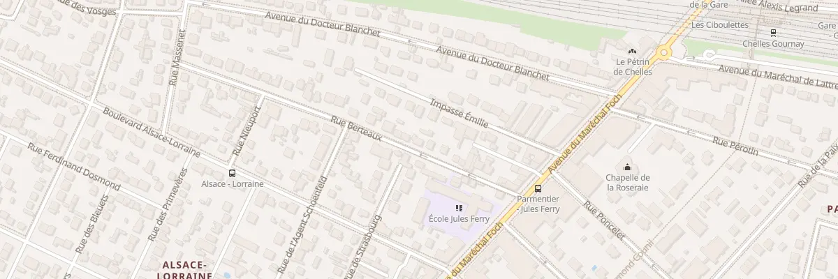 Plan du 16 Rue Berteaux à Chelles