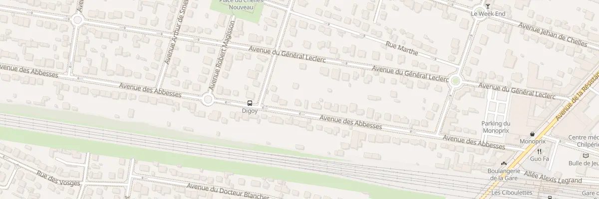 Plan du 42 Av des Abbesses à Chelles