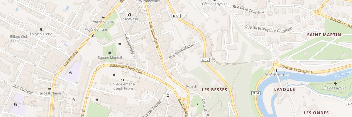Plan du 6 Rue Saint Martin à Rodez