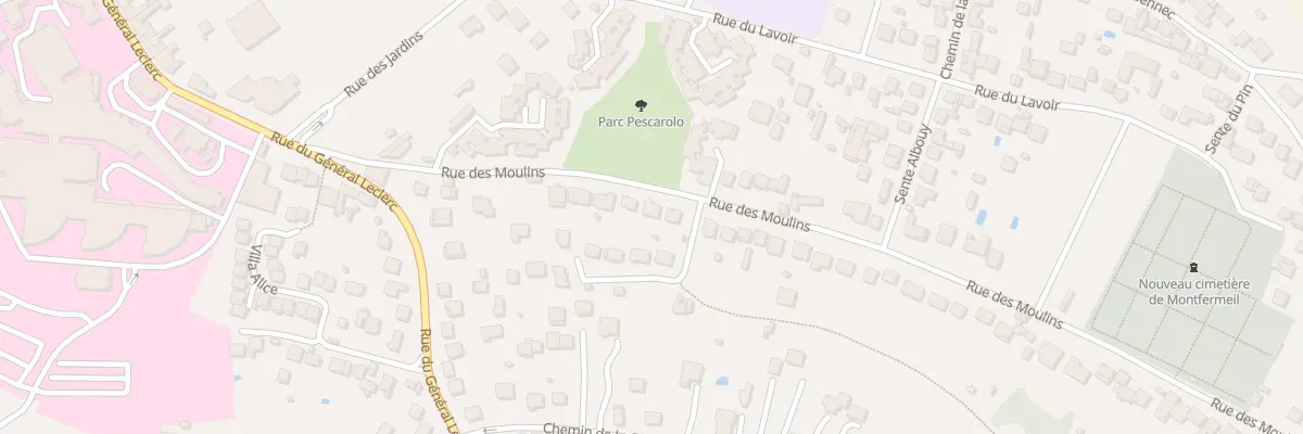 Plan du 34 Rue des Moulins à Montfermeil