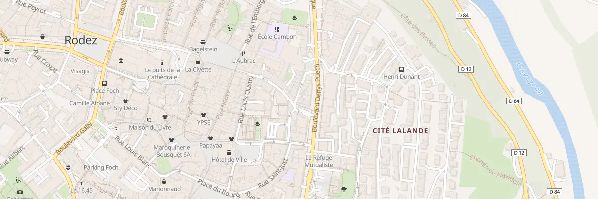 Plan du 2 Rue de la Bullière à Rodez