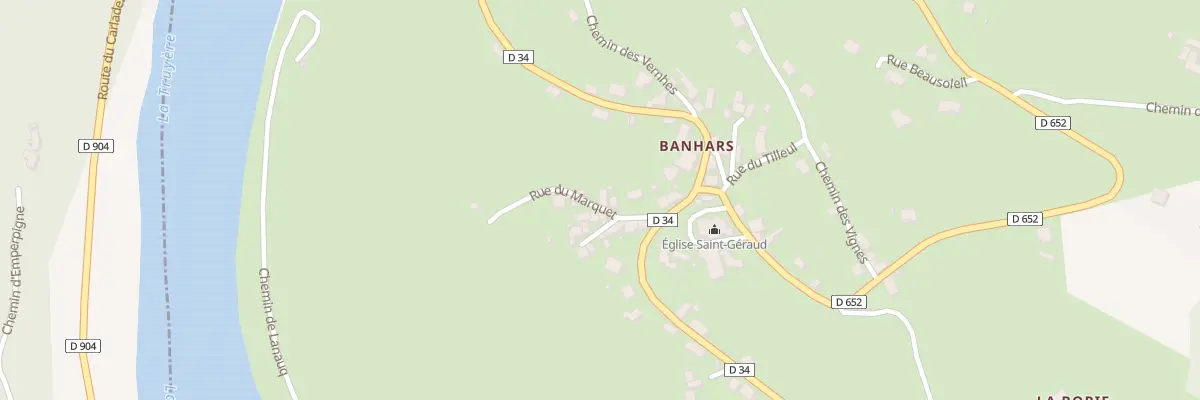 Plan du 5165A Banhars à Campouriez