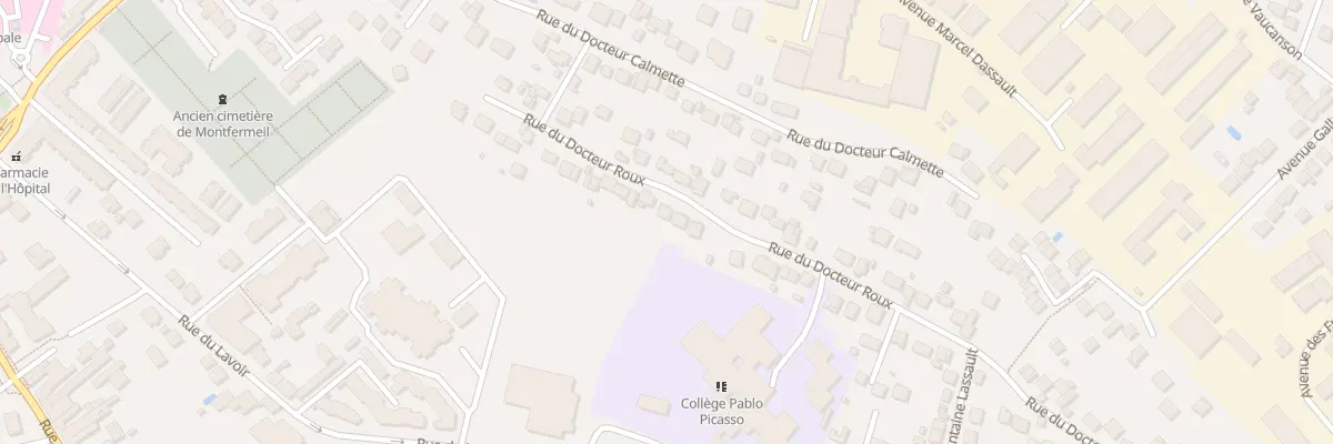 Plan du 34 Rue du Docteur Roux à Montfermeil