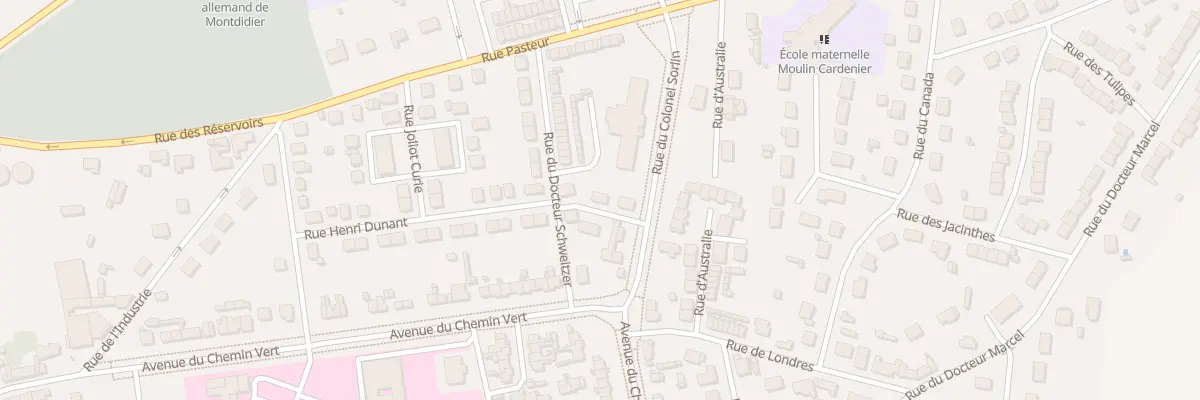 Plan du 1 Rue Henri Dunant Prolongee à Montdidier