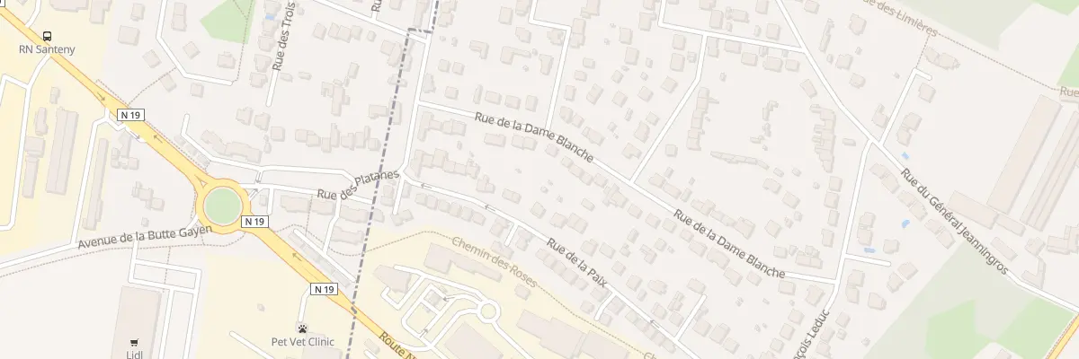 Plan du 29 Rue de la Dame Blanche à Servon