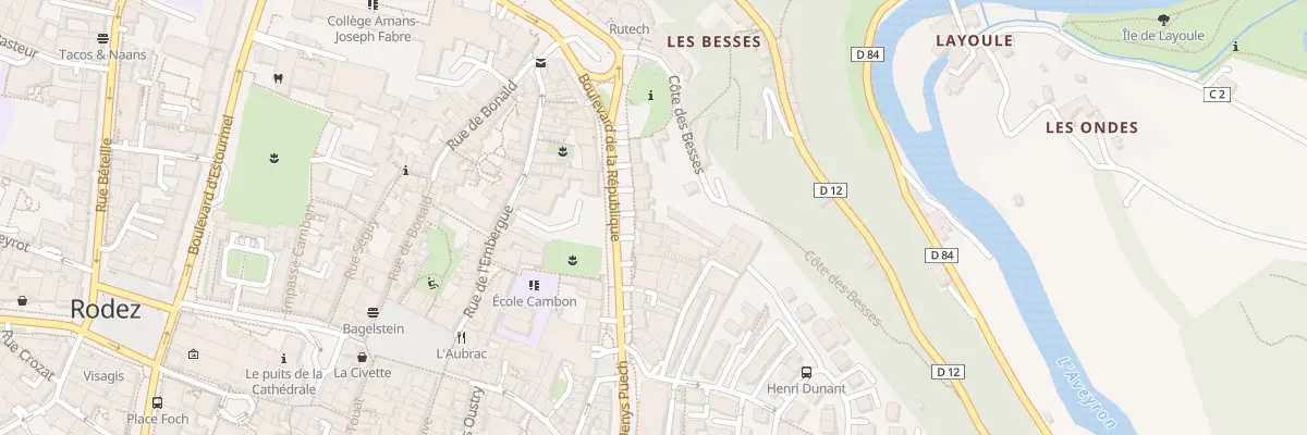 Plan du 11 Bd de la République à Rodez