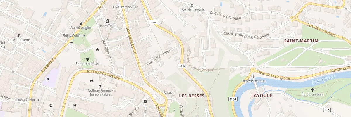 Plan du 22B Av de Montpellier à Rodez