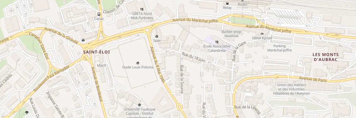 Plan du 4 Rue de la Source à Rodez