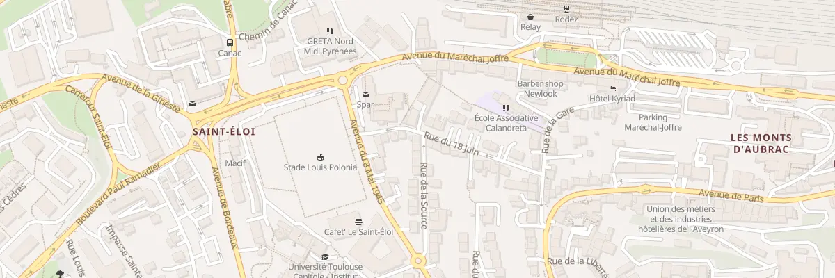 Plan du 2 Rue de la Source à Rodez