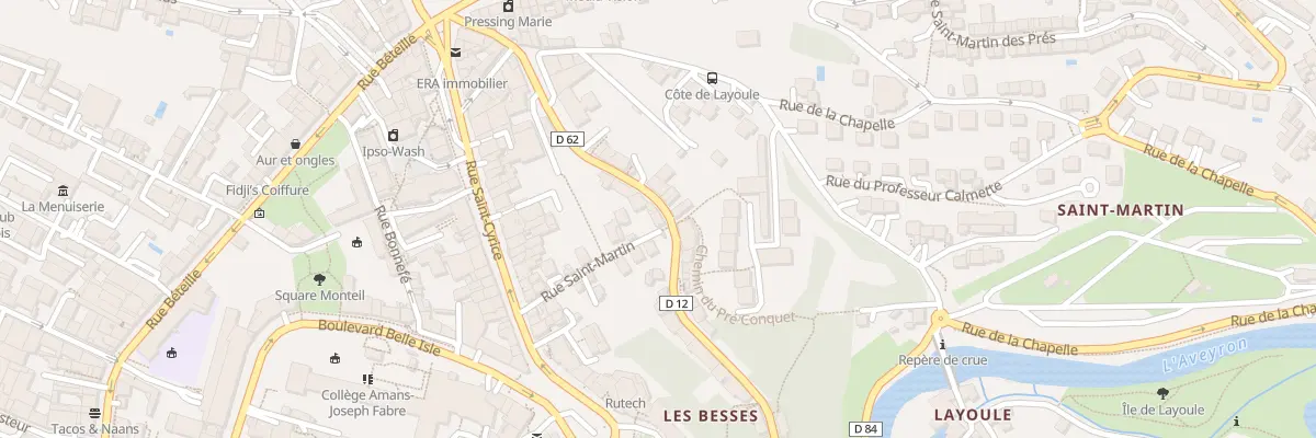 Plan du 20 Av de Montpellier à Rodez