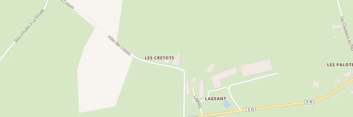 Plan du 5039 Les Cretots à Audes