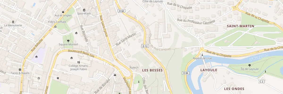 Plan du 24 Av de Montpellier à Rodez