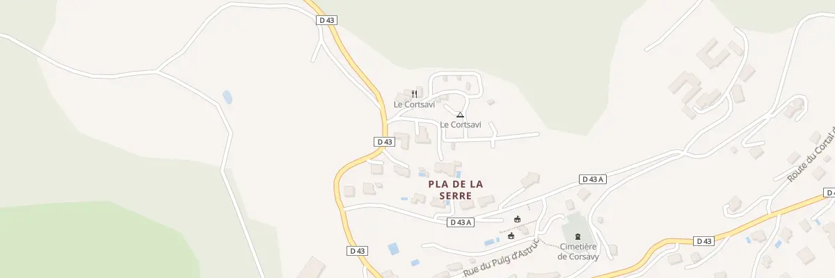 Plan du 5001F Pla de la Serre à Corsavy
