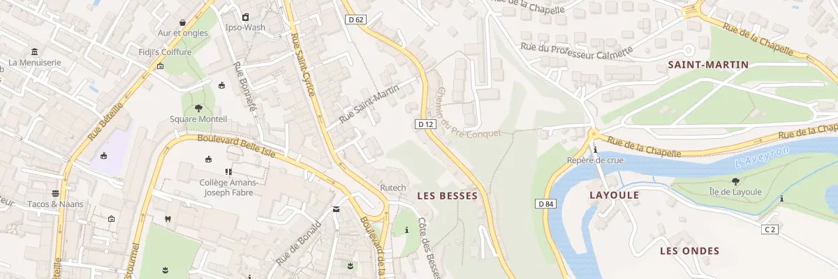 Plan du 26 Av de Montpellier à Rodez