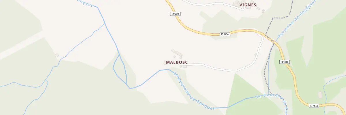 Plan du 1 Malbosc à Villecomtal