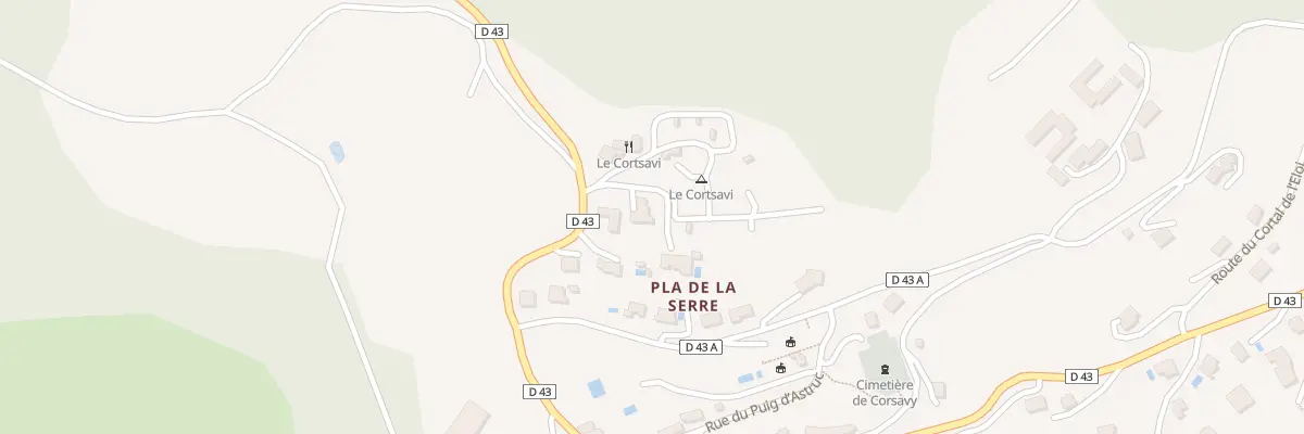 Plan du 9001 Pla de la Serre à Corsavy